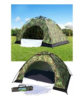 4 Kişilik Kamuflaj Desenli Kolay Kurulumlu Kamp Çadırı