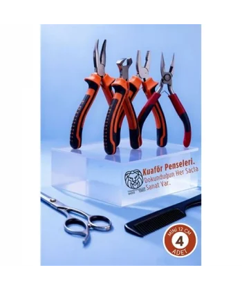 4lü Profesyonel Kuaför Saç Kaynak Pense Seti (Hassas İşçilik Kiti)