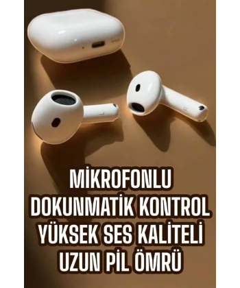 4.Nesil Kaliteli TWS Android ve İOS Uyumlu Mikrofonlu Kulaklık
