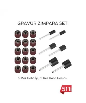 51li Mini Zımpara Gravür Seti Dremel Ucu: Profesyonel Taşlama Parlatma ve Şekillendirme Aleti