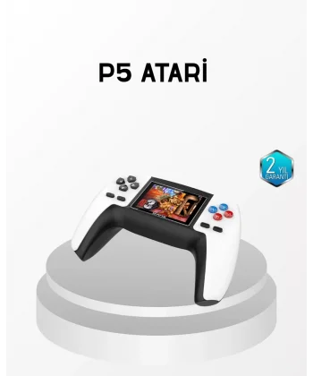 520 Klasik Oyunlu P5™ ControllerView Retro Konsol – Şarjlı  Ergonomik Tasarım