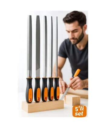 5’li Profesyonel El Eğesi ve Törpü Seti - Ahşap Törpüsü - Ağaç Törpüsü Endüstriyel Karbon Çelik