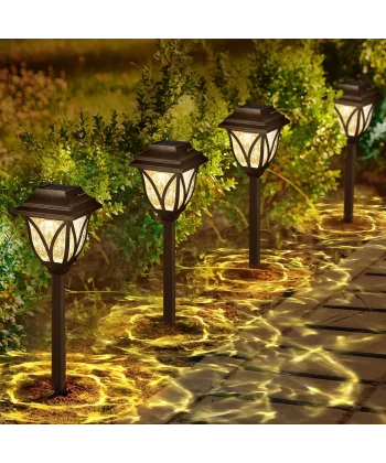 6lı Solar Bahçe Aydınlatması Beyaz Işık Mz-304