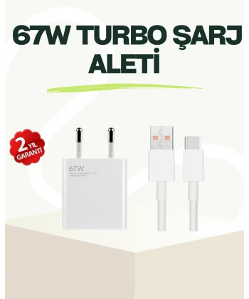 67 Watt Güçlü Çift Turbo Şarj Aleti iPhone 13 14 15 Pro Max Uyumlu