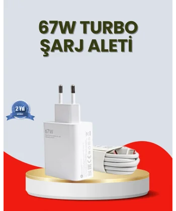 67 Watt Ultra Hızlı Şarj Adaptörü Xiaomi Redmi 9 10 12C Uyumlu