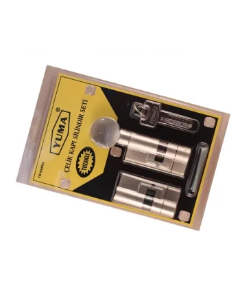 68mm Mandallı Çelik Kapı Tuzaklı Barel Seti - Sarı