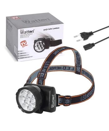 7 Ledli Şarjlı Baret Kafa Lambası  Wt-701