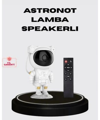 8 Efektli Astronot Galaxy Projektör Uzaktan Kumandalı LED Gece Lambası