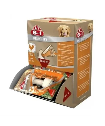 8 in 1 Delights Tavuklu Köpek Ödül Kemiği Xsmall 1 Adet