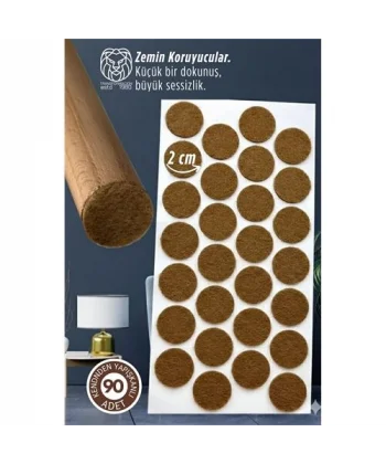 90 Adet Kendinden Yapışkanlı 2x2 cm Premium Zemin Koruyucu Keçe Seti