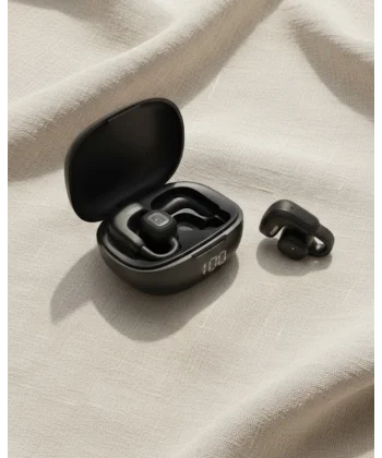 Açık Kulak Kablosuz Spor Kulaklık Dual Mikrofon ve LED Gösterge