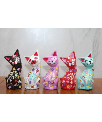 Ahşap 5li Kedi Seti Polos:7