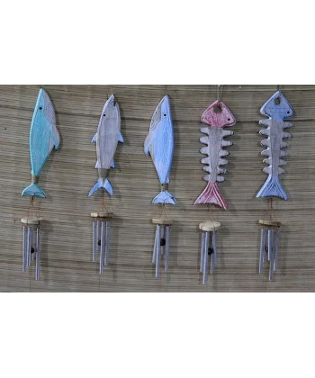 Ahşap Balıklı Metal Çan No:5