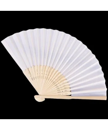 Ahşap Beyaz Kağıt Yelpaze