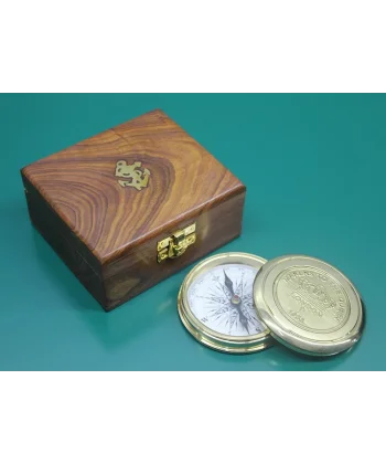 Ahşap Kutulu Pirinç Pusula 16221