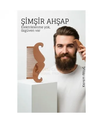 Ahşap Sakal ve Bıyık Tarağı – Antistatik Şimşir Tarak