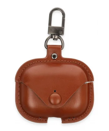 Airpods 3 (3.nesil) Çanta Deri Kılıf - Taba-(5796)