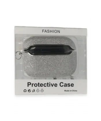 Airpods 3 (3.nesil) Spell Simli Kılıf - Gümüş-(5796)