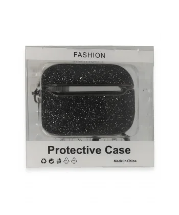 Airpods Pro 2 (2.nesil) Spell Simli Kılıf - Siyah-(5796)