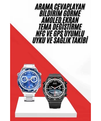 Akıllı Saat 1.62 İnç Ultimate Nabız Sensörlü Sesli Görüşme Yapabilen