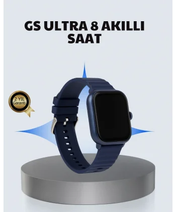 Akıllı Saat 360 mAh Çoklu Spor Modlu Lacivert Siyah Kordon