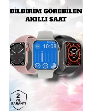 Akıllı Saat Adım Sayar Kalp Atışı İzleme Dokunmatik Bluetooth Bağlantılı