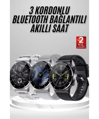 Akıllı Saat Amoled Ekran Bluetooth Bağlantılı Sesli Görüşme Nabız Ölçer