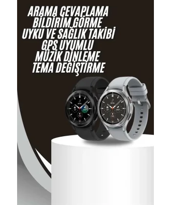 Akıllı Saat Bluetooth Bağlantılı Yuvarlak Ekran Plastik Kordonlu