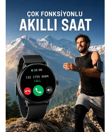 Akıllı Saat Çok Fonksiyonlu Sesli Görüşme NFC Uyumlu Amoled Ekran