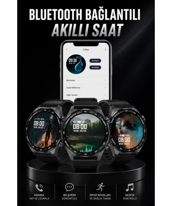 Akıllı Saat GPS VE NFC Özelliği Sesli Görüşme Dokunmstik Ekran