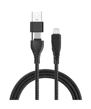 ALLY 2in1 USB Lightning To PD Kablosu+USB Kablo-(5775)
