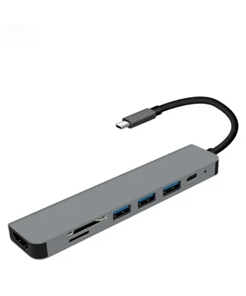 Ally 7in1 USB 3.1 HDMI 4K 30HZ 2K 1080P Type-C HUB Adaptör Dönüştürücü-(5775)