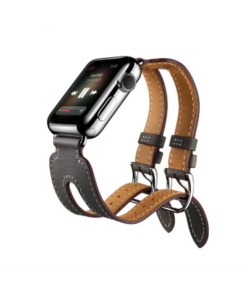 Ally Apple Watch 7-8 41mm 6-5-4 40mm Çift Kayış Kordon Kayış 3-2-1 38mm-(5775)