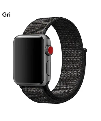 Ally Apple Watch 7-8 41mm 6-5-4 40mm Nylon Loop Spor Kayış Kordon 3-2-1 38mm-(5775)