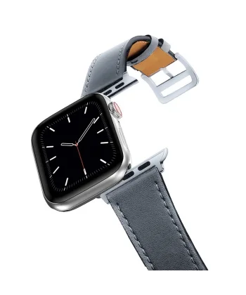 Ally Apple Watch 7-8 41mm 6-5-4 40mm Single Coil Deri Kayış Kordon 3-2-1 38mm-(5775)