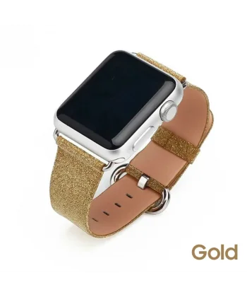Ally Apple Watch 7-8 45mm 6-5-4 44mm Kordon Kayış Deri İnce Sim İşlemeli 3-2-1 42mm-(5775)