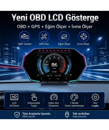 Ally F11 OBD2 + GPS Head Up Display HUD Dijital Hız Göstergesi-(5775)