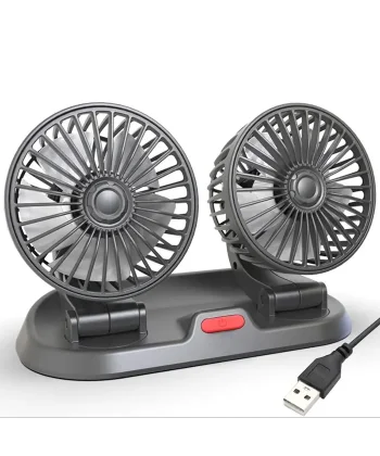 ALLY F410 USB Çift Başlıklı Araç Fanı Oto Fan Vantilatör-(5775)