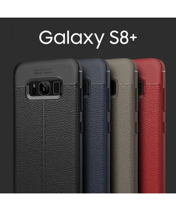 Ally Galaxy S8 Plus Litchi Tam Koruma Soft Silikon Kılıf-(5775)
