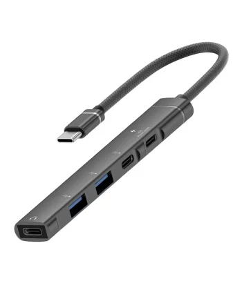 Ally HB01 5In1 Type C Dönüştürücü  Adaptör Hub Çoklayıcı-(5775)