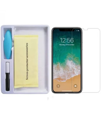 Ally İPhone 11 Pro Max/ Xs Max Full Liquid+Uv Işık 3D Kırılmaz Cam Ekran Koruyucu-(5775)