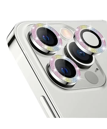 ALLY İphone 12 Pro Max 3D Metal Çerçeveli Kamera Lens Koruyucu-(5775)