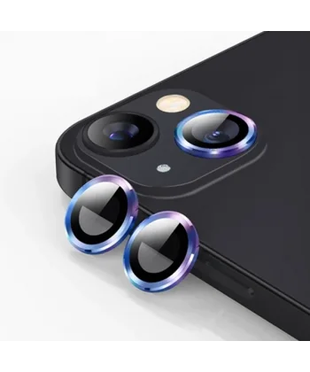 ALLY İPhone 13 - 13 Mini 3D Metal Çerçeveli Kamera Lens Koruyucu-(5775)