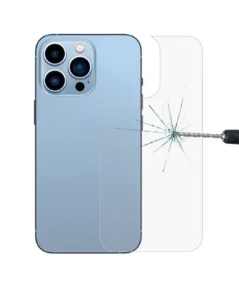 Ally iPhone 13 Pro Max 6.7 Tempered Şeffaf Arka Cam Koruyucu-(5775)