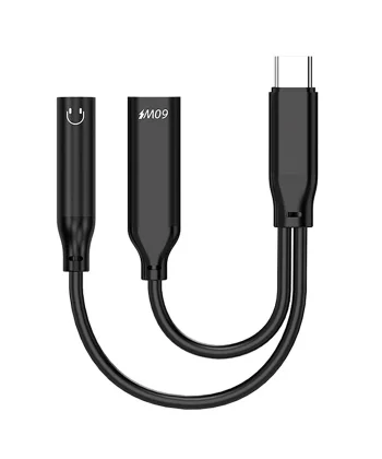 Ally İphone 15 İçin Type-c Şarj + 3.5mm kulaklık 2İn1 Çevirici Adaptör-(5775)