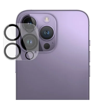 Ally iPhone 15 Pro-15 Pro Max Full Tempered Kamera Lens Koruma Camı-(5775)