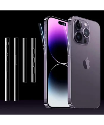 ALLY iPhone 15 Pro Hidrojel Hayalet Yan Alt Üst Kaplama Koruyucu Film-(5775)