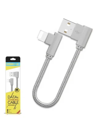 Ally İphone Lightning Eğik Başlı Halat Usb Kablo 20cm-(5775)