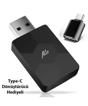 ALLY Kablosuz Car Play Adaptörü Apple Ve Android Cihazlar Için Wireless Carplay Çevirici-(5775)