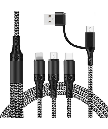 Ally PD IPhone li?ghtni?ng Type-c Mi?kro Hizli All in 1 Sarj Kablosu  Kopmaz Halat 1.20-(5775)